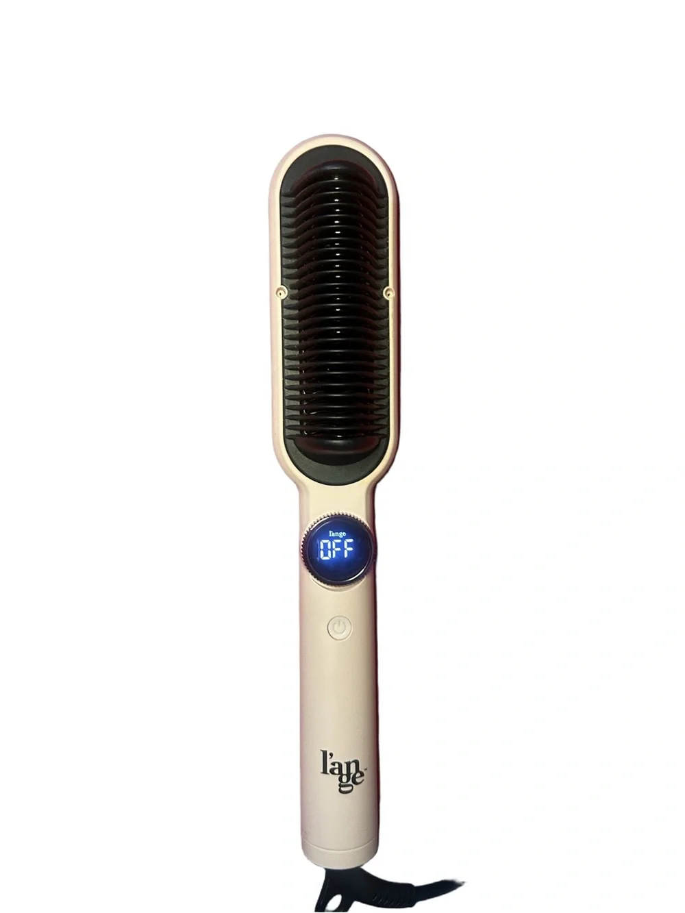 L’ange Electric Heated Hair Straightening Brush in blush pink